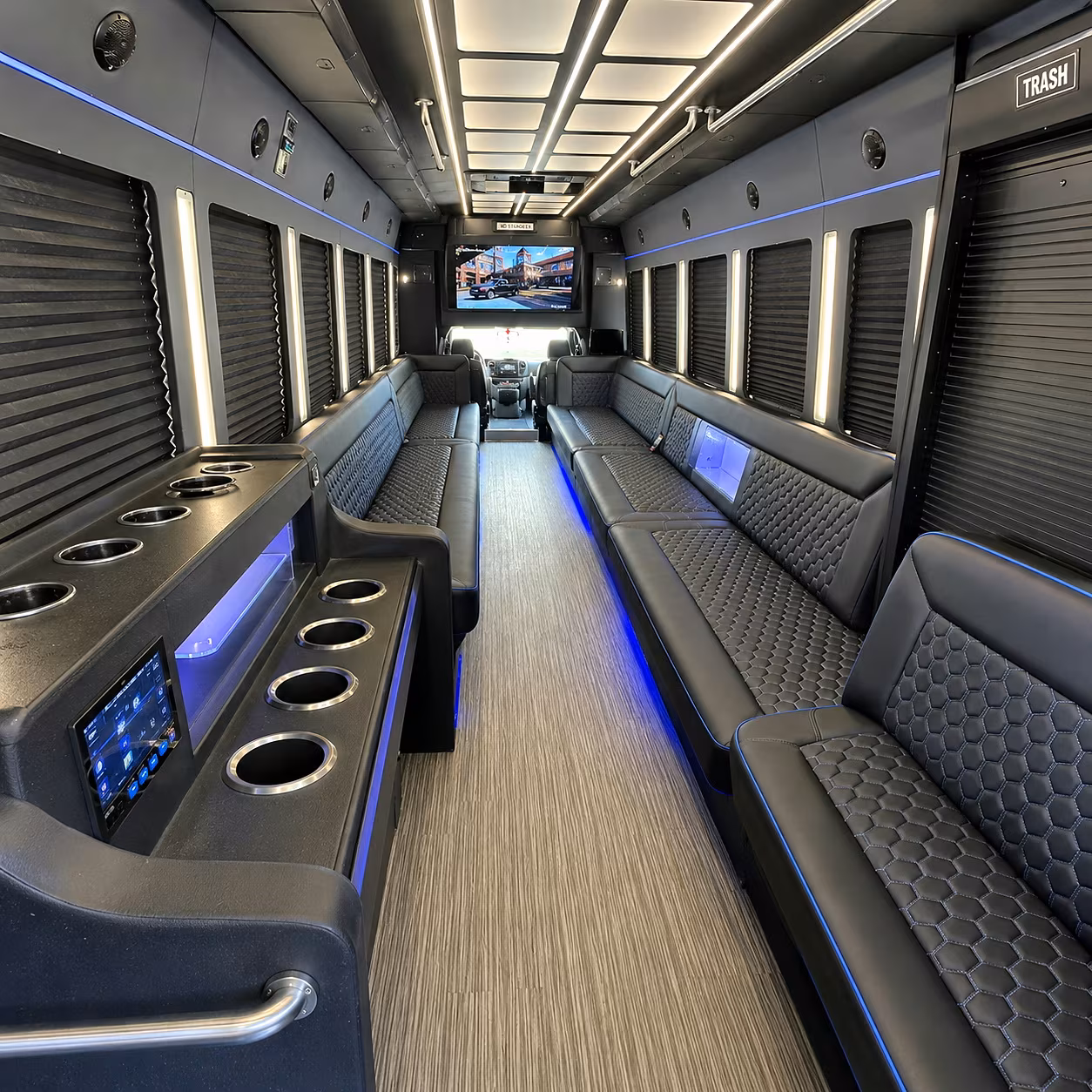 hendersonville party bus rental interior