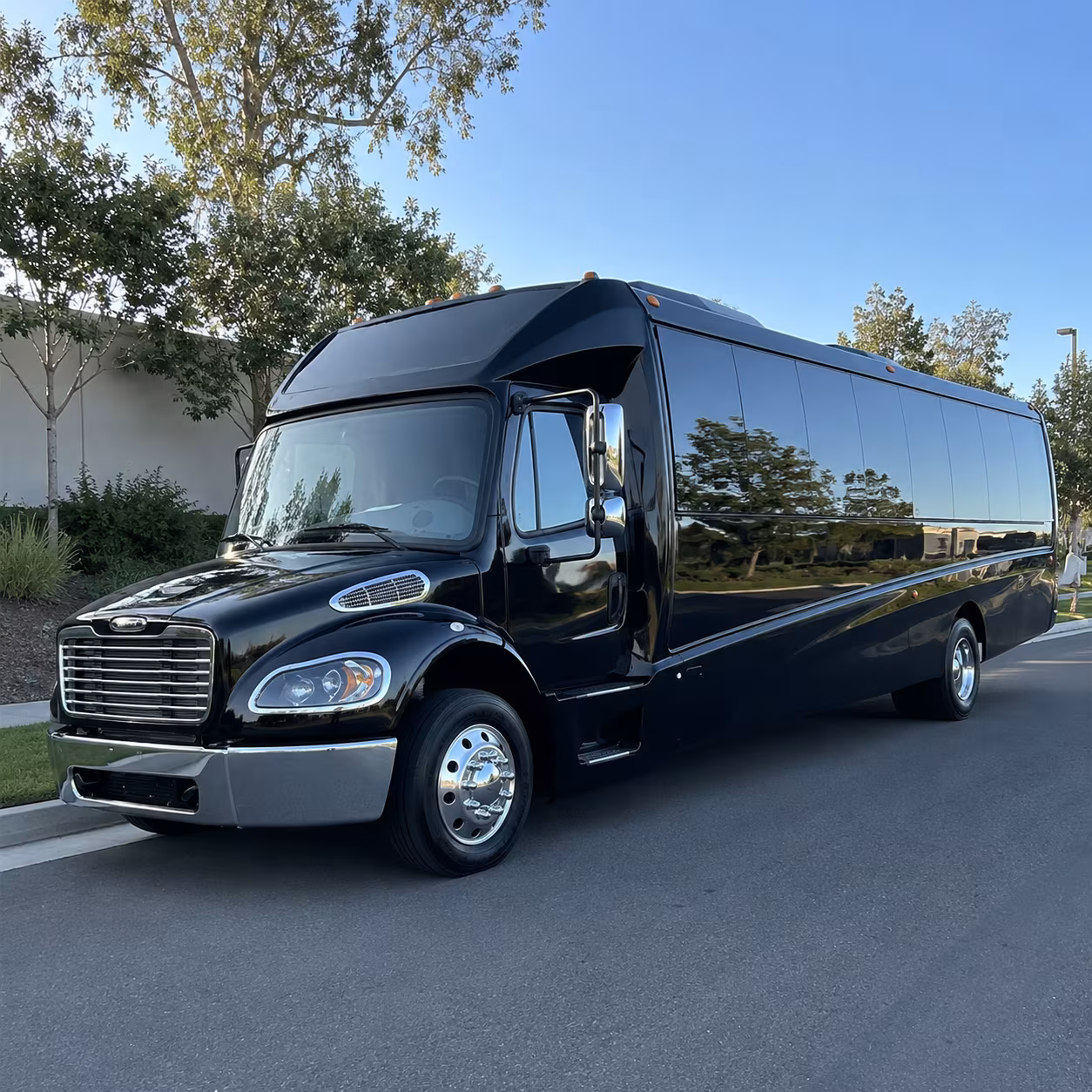 through a network of bus companies find corporate transportation that fits your schedule and budget