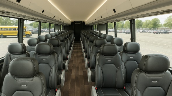 Interior of Charter Bus Company Clarksville's 18 Passenger Minibus in Clarksville