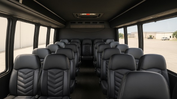 Interior of Charter Bus Company Chattanooga's 20 Passenger Mini bus in Chattanooga