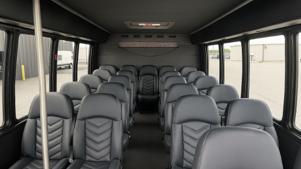 Interior of Charter Bus Company Murfreesboro's 28 Passenger Mini bus in Murfreesboro