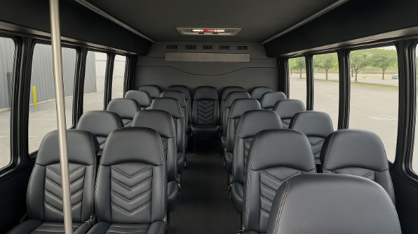 Interior of Charter Bus Company Cookeville's 30 Passenger Minibus in Cookeville