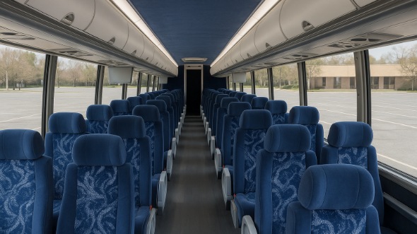 Interior of Charter Bus Company Knoxville's 54 Passenger Charter Bus in Knoxville