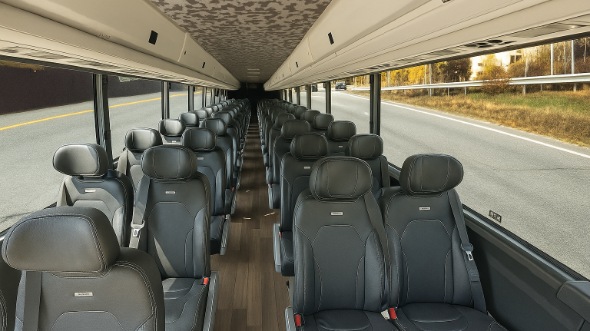 hendersonville 28 passenger minibus inside
